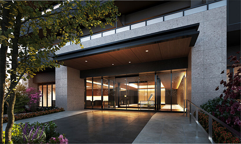 プレサンス ロジェ 博多STATION NORTH エントランスアプローチ完成予想図