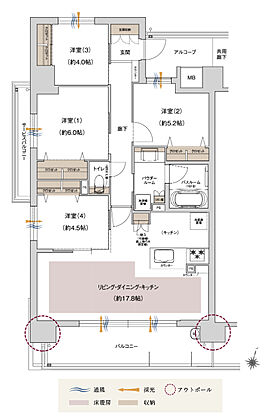 プレサンス ロジェ 岡山番町 間取り G