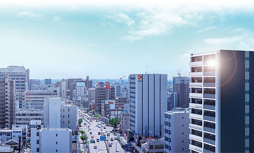 プレサンス レイズ 桜山WEST・プレサンス レイズ 桜山EAST 外観完成図