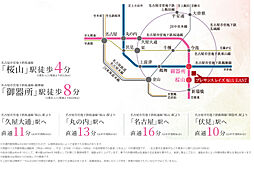 プレサンス レイズ 桜山WEST・プレサンス レイズ 桜山EAST アクセス図