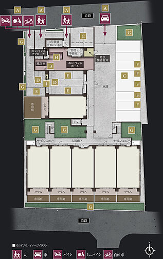 プレサンス ロジェ 西大路御池駅前 共用部