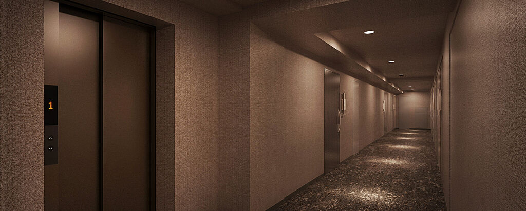 プレサンス レイズ 千種今池II 内廊下完成予想図