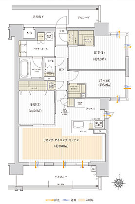 プレサンス グラン 橦木町 間取り E
