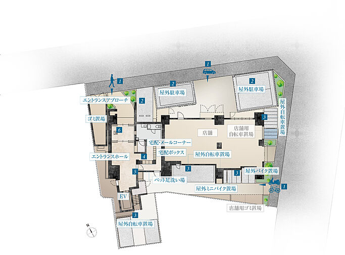 プレサンス ロジェ 銀山町 CENTIA 共用部