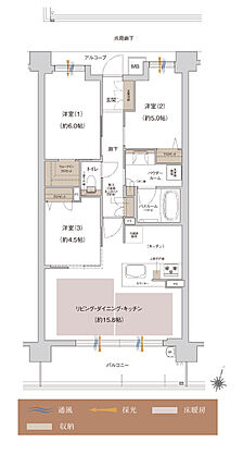 プレサンス ロジェ 神戸本山南町 間取り B