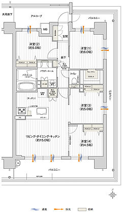 プレサンス ロジェ 塚口ザ・マークス 間取り SI