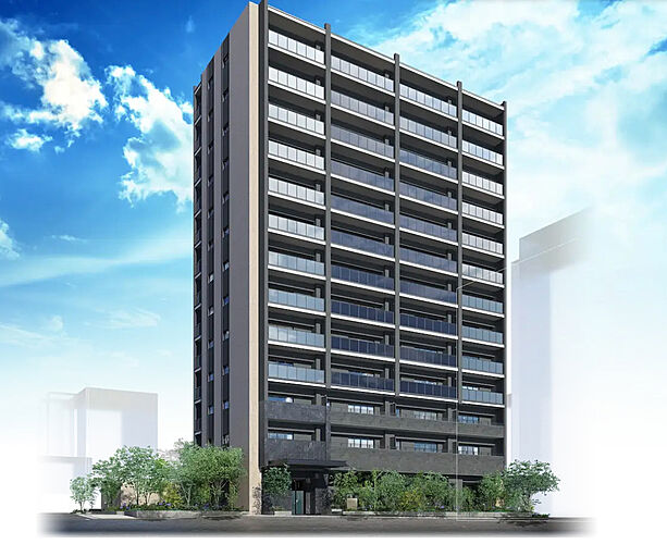 プレサンス ロジェ 鶴見緑地公園 フロント 外観完成予想図