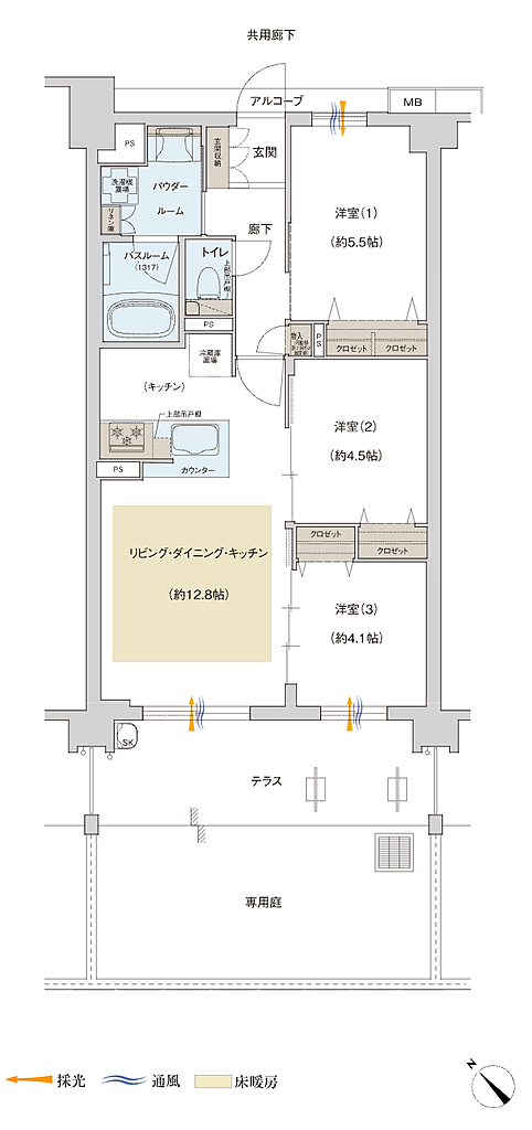 プレサンス ロジェ 武蔵浦和 間取り Eg