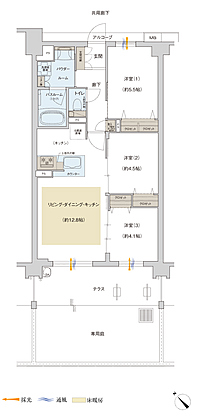 プレサンス ロジェ 武蔵浦和 間取り Eg