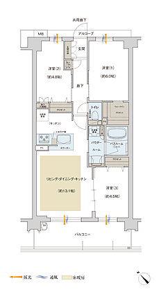 プレサンス ロジェ 武蔵浦和 間取り C