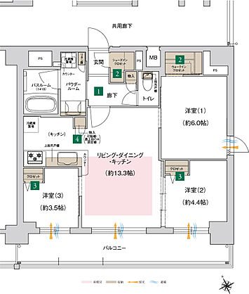プレサンス ジェネ 四日市中央通り 間取り C