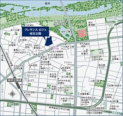 プレサンス ロジェ 城北公園 現地案内図