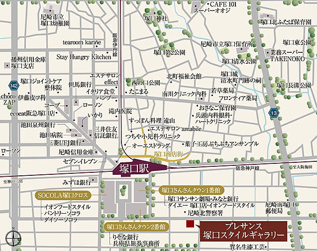 南塚口 フォレストフロント プロジェクト モデルルーム案内図