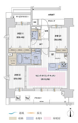 プレサンス ロジェ 喜連瓜破グランドウエスト 間取り J