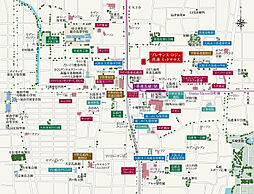 プレサンス ロジェ 喜連ミッドテラス 現地案内図