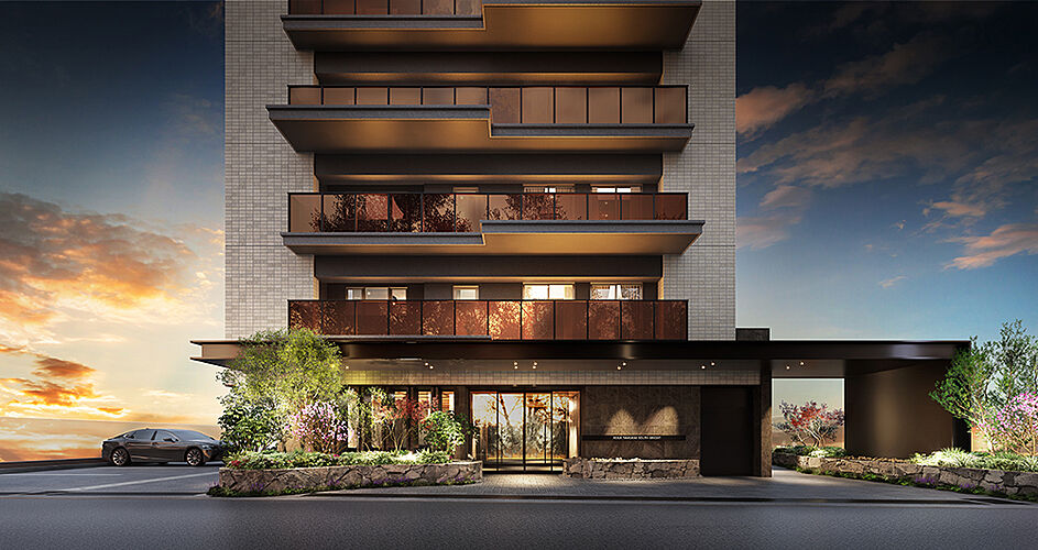 レクシア田迎サウスブライト エントランスアプローチ完成予想CG