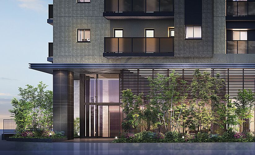 レクシア熊本 ザ・コア エントランスアプローチ完成予想CG