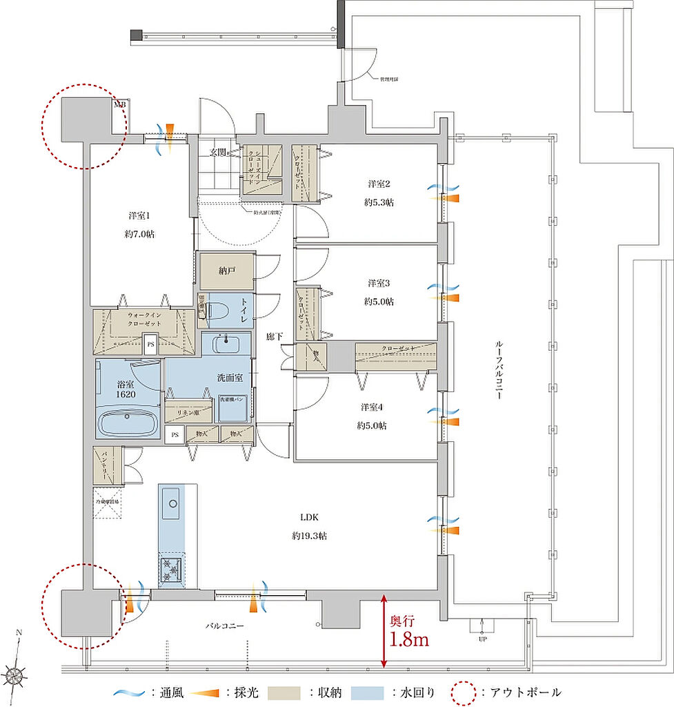 レクシア熊本 ザ・コア 間取り I1