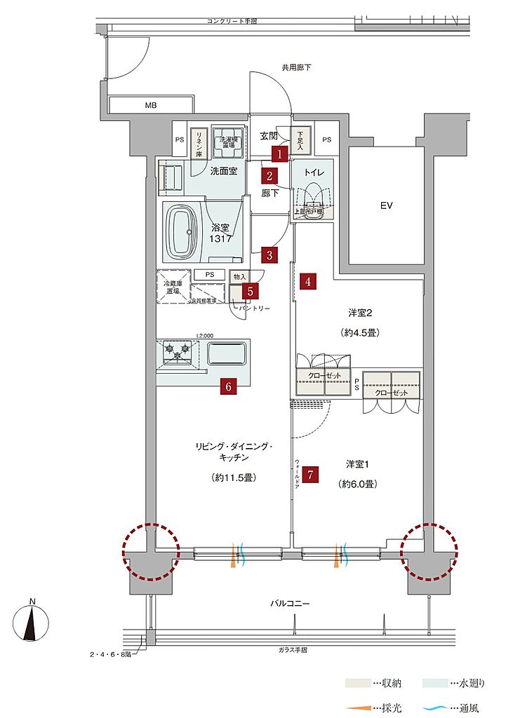 ドルフィーノ浦和高砂 間取り B