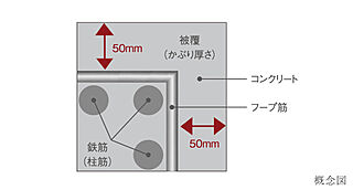 CHIBA STORIES PROJECT・センチュリー本千葉 コンクリートかぶり厚さ