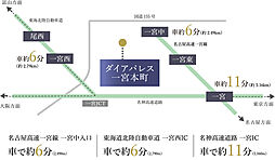 ダイアパレス一宮本町 アクセス図