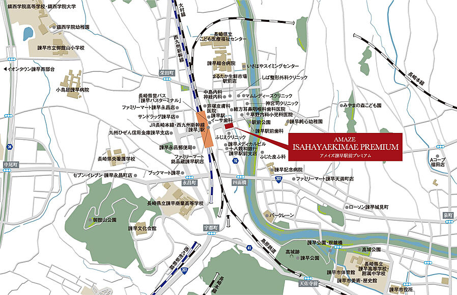 アメイズ諫早駅前プレミアム：案内図