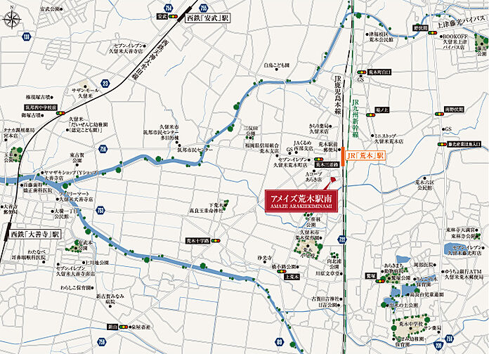 アメイズ荒木駅南 現地案内図