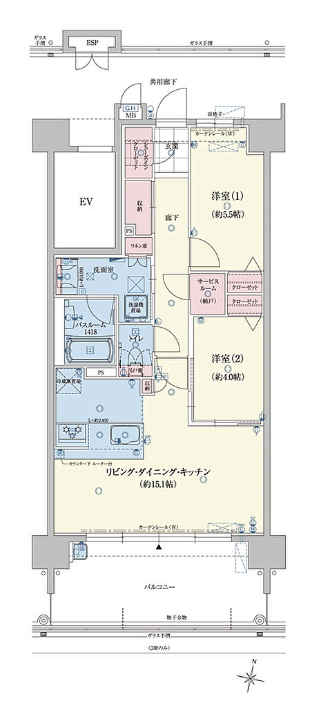 アメイズ新飯塚駅前ガーデンプレミアム 間取り C