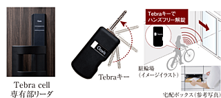 ラシュレ京都西大路 キーレスエントリーテクノロジーハンズフリーキー「Tebra」