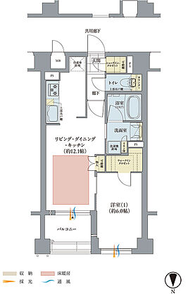 ラシュレ京都西大路 間取り K
