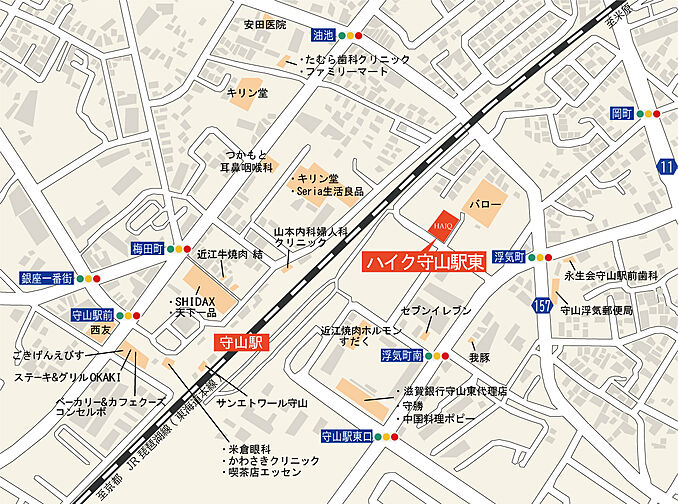 ハイク守山駅東 現地案内図