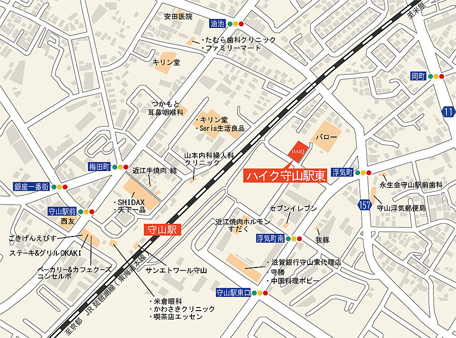 ハイク守山駅東：案内図