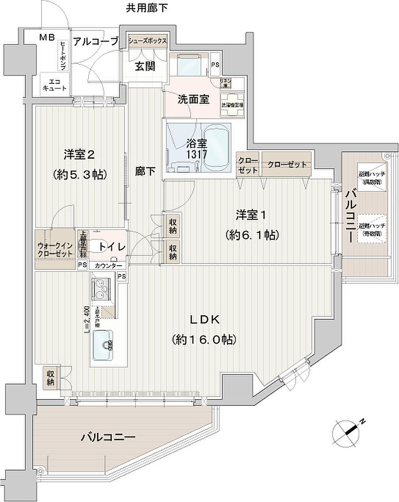 ハイク守山駅東 間取り E