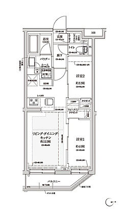 ヴァースクレイシアIDZ中野野方 間取り 【第3期】B1