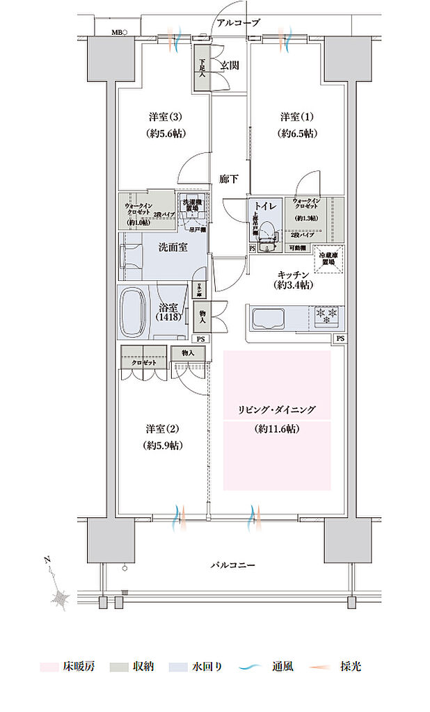 ウエリス姫路 間取り C