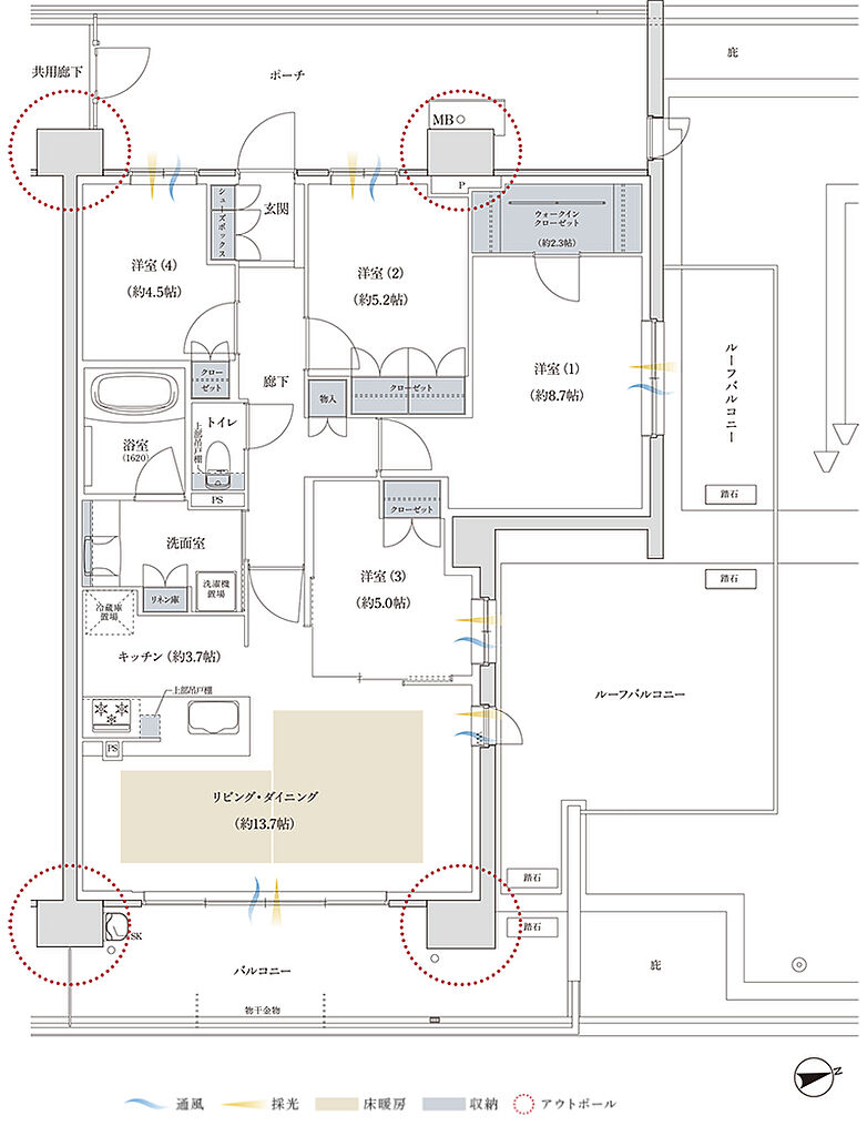 プレディア神戸舞子レジデンス 間取り EH2