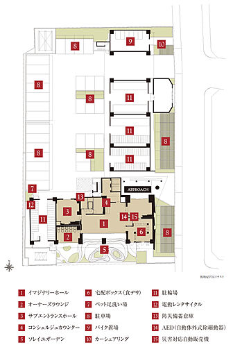 オープンレジデンシア名古屋グランデ 敷地配置図イラスト