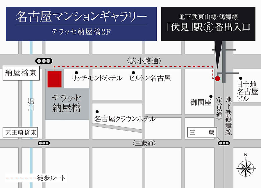 イノバス名駅南コート：モデルルーム地図