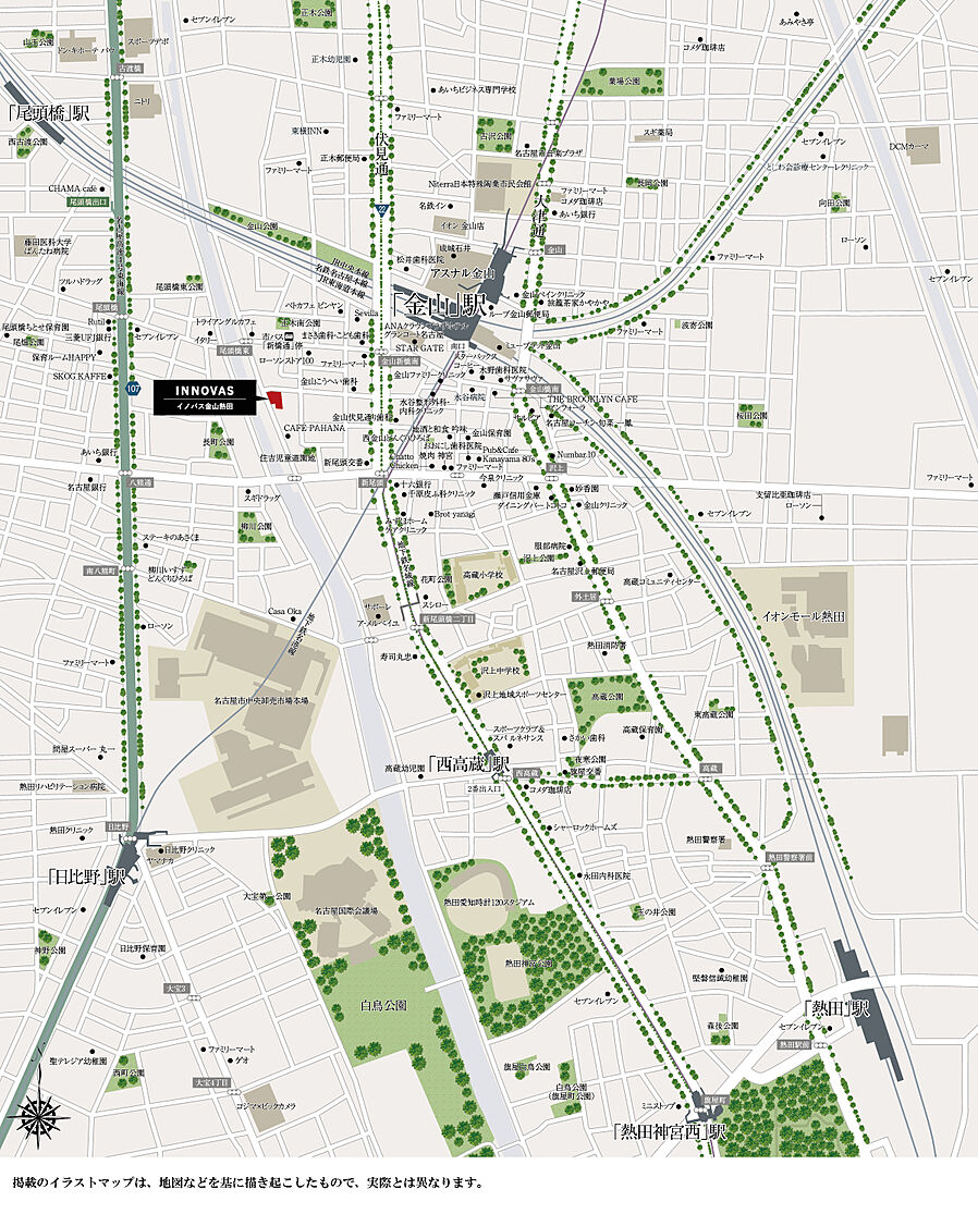 イノバス金山熱田：案内図