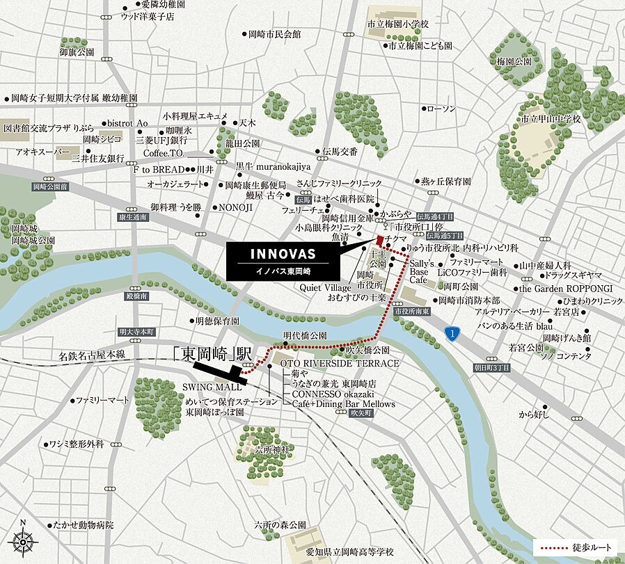 イノバス東岡崎：案内図