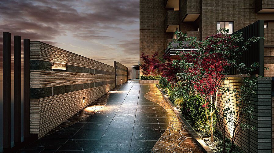 エクセレンシア浜田プレミアムレジデンス アプローチ完成予想図