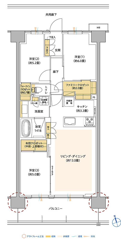 サンリヤン流山パークナード 間取り 【BREEZE FORT】F5