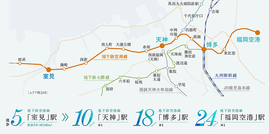 オープンレジデンシア室見：交通図