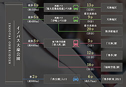 イノバス大濠公園 アクセス図