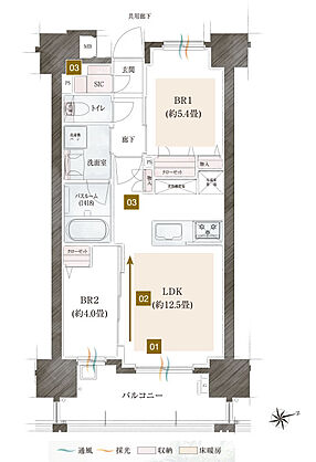 イノバス箱崎 間取り D