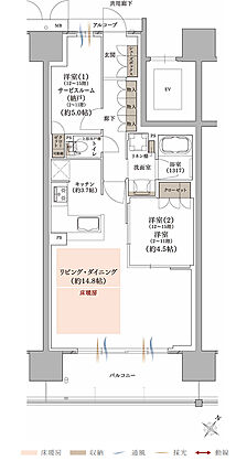 プラネスーペリア グラン大津瀬田 間取り E1【MENU PLAN1】