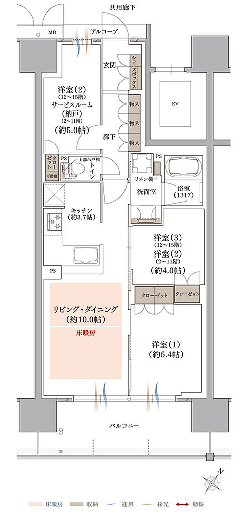 プラネスーペリア グラン大津瀬田 間取り E1