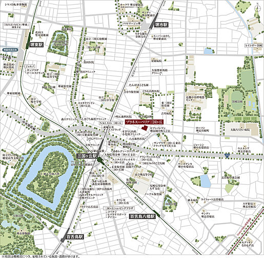 プラネスーペリア三国ヶ丘 現地案内図