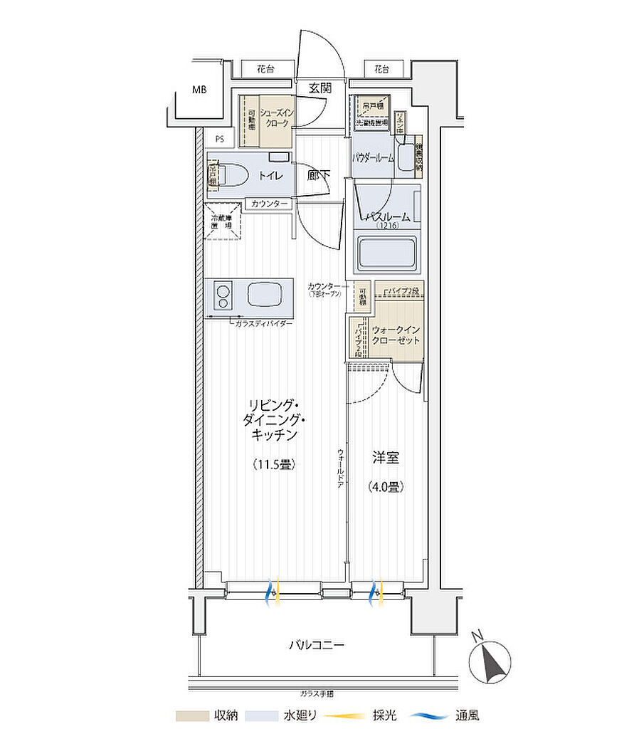 パレステージ杉並松庵 間取り E