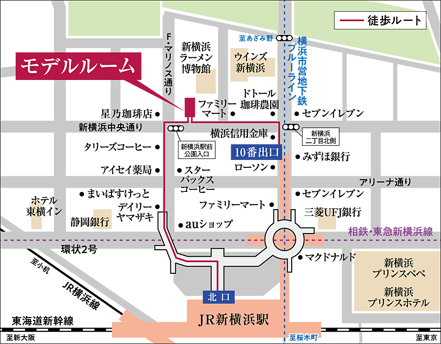 パレステージ横浜鴨居：モデルルーム地図